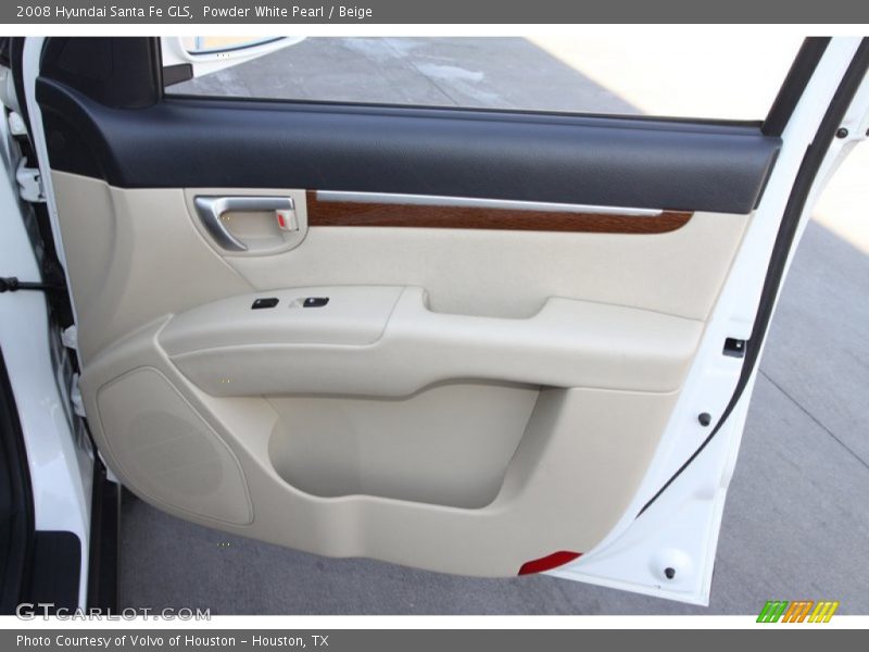 Powder White Pearl / Beige 2008 Hyundai Santa Fe GLS