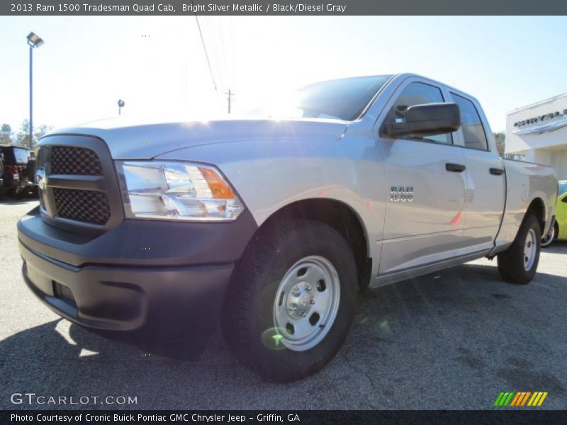 Bright Silver Metallic / Black/Diesel Gray 2013 Ram 1500 Tradesman Quad Cab