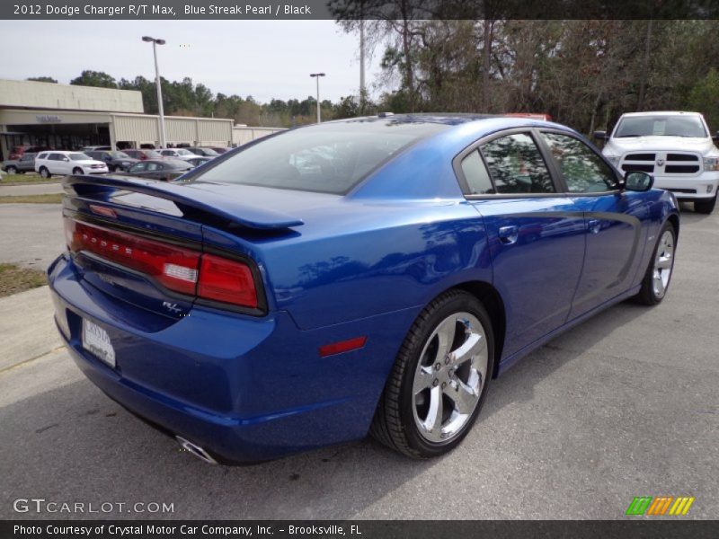 Blue Streak Pearl / Black 2012 Dodge Charger R/T Max