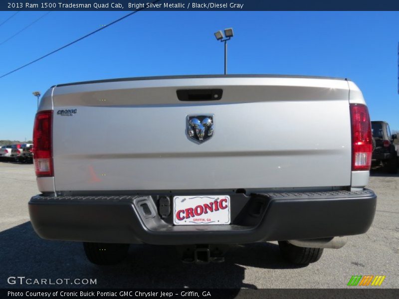 Bright Silver Metallic / Black/Diesel Gray 2013 Ram 1500 Tradesman Quad Cab
