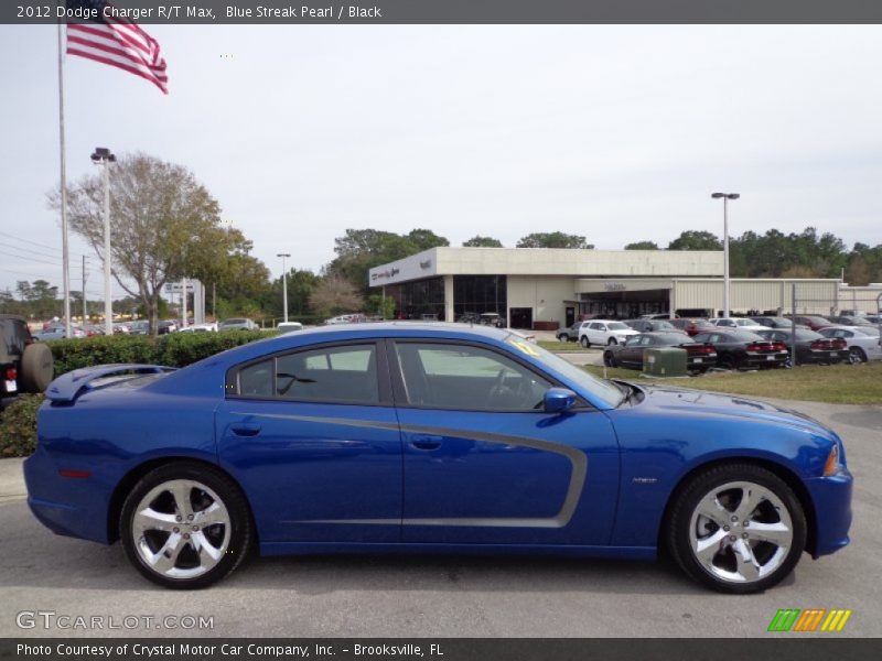 Blue Streak Pearl / Black 2012 Dodge Charger R/T Max