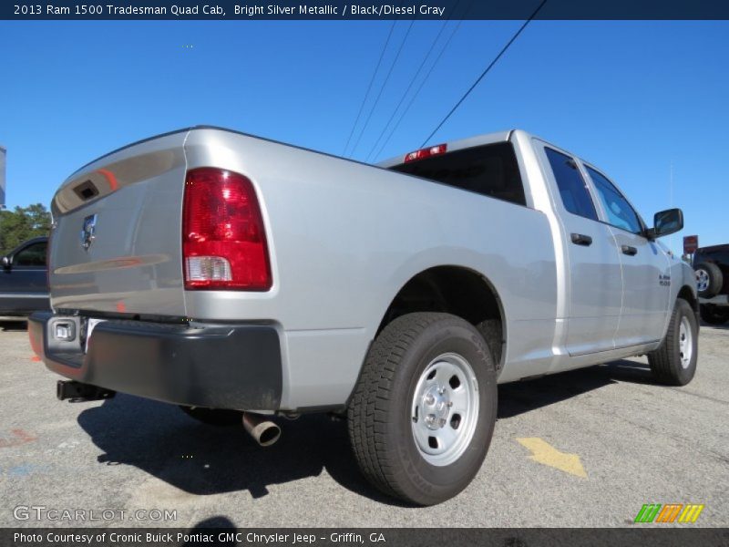 Bright Silver Metallic / Black/Diesel Gray 2013 Ram 1500 Tradesman Quad Cab