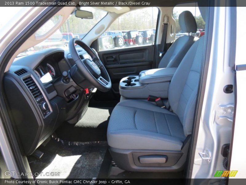 Bright Silver Metallic / Black/Diesel Gray 2013 Ram 1500 Tradesman Quad Cab