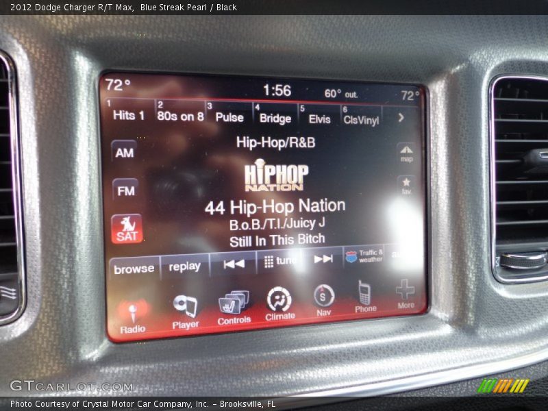 Blue Streak Pearl / Black 2012 Dodge Charger R/T Max