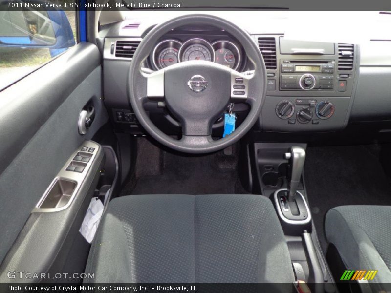 Metallic Blue / Charcoal 2011 Nissan Versa 1.8 S Hatchback