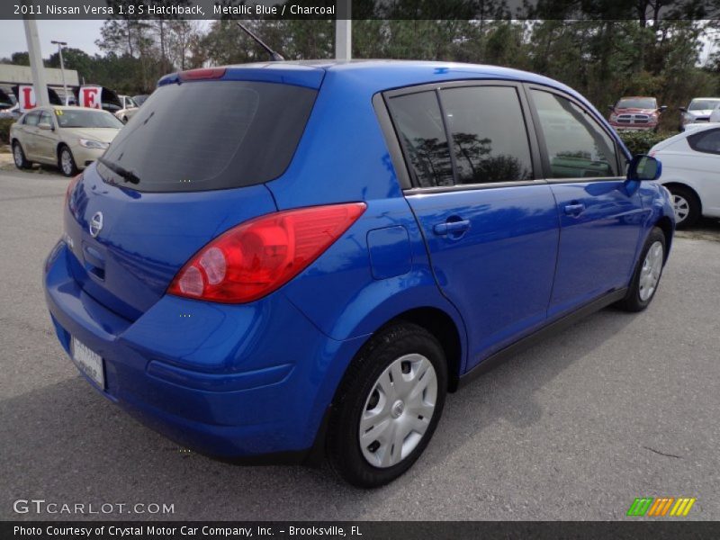 Metallic Blue / Charcoal 2011 Nissan Versa 1.8 S Hatchback