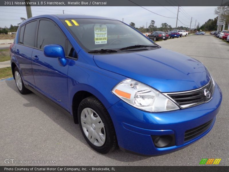 Metallic Blue / Charcoal 2011 Nissan Versa 1.8 S Hatchback