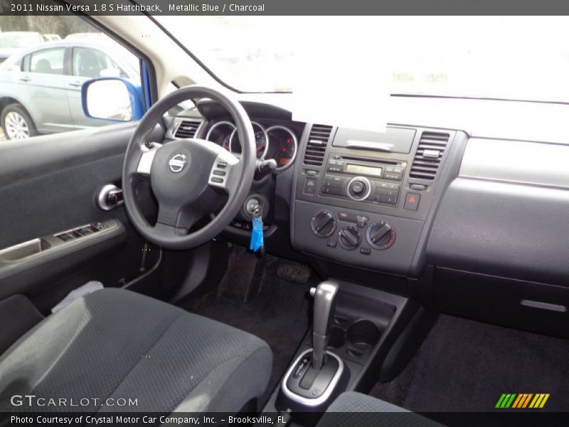 Metallic Blue / Charcoal 2011 Nissan Versa 1.8 S Hatchback