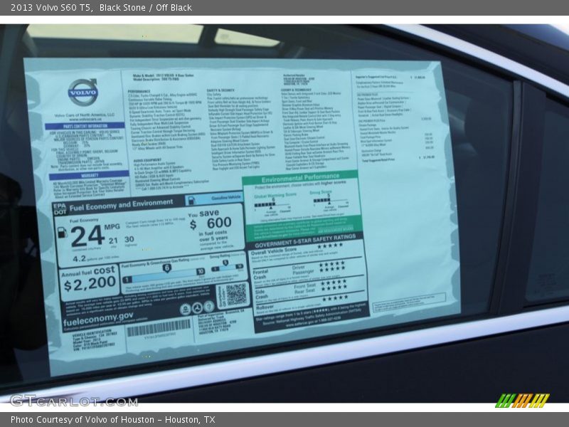 Black Stone / Off Black 2013 Volvo S60 T5