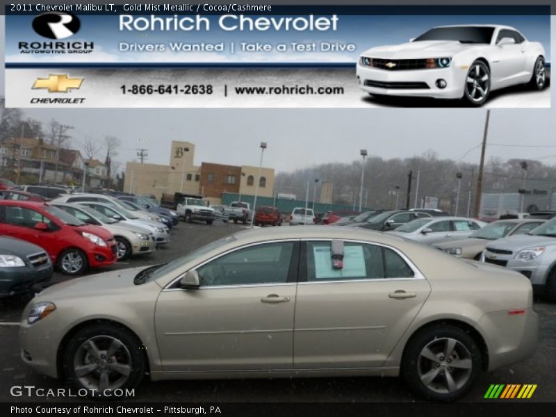 Gold Mist Metallic / Cocoa/Cashmere 2011 Chevrolet Malibu LT