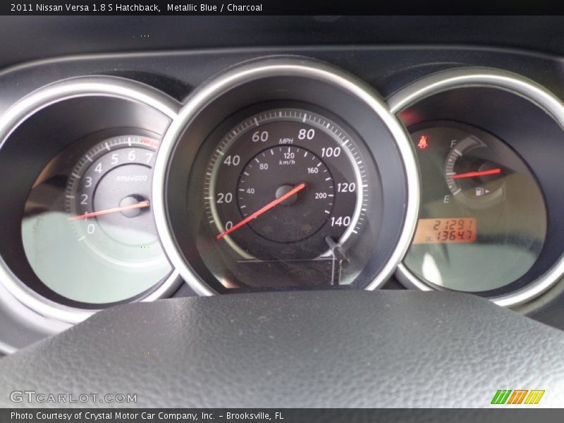 Metallic Blue / Charcoal 2011 Nissan Versa 1.8 S Hatchback