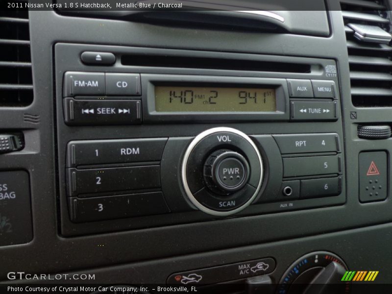 Metallic Blue / Charcoal 2011 Nissan Versa 1.8 S Hatchback