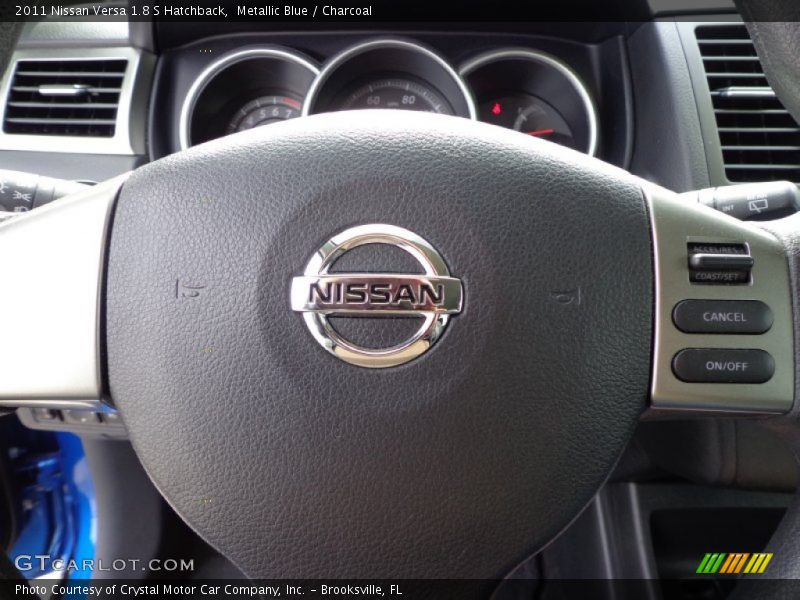 Metallic Blue / Charcoal 2011 Nissan Versa 1.8 S Hatchback