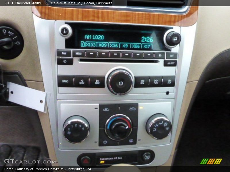 Gold Mist Metallic / Cocoa/Cashmere 2011 Chevrolet Malibu LT