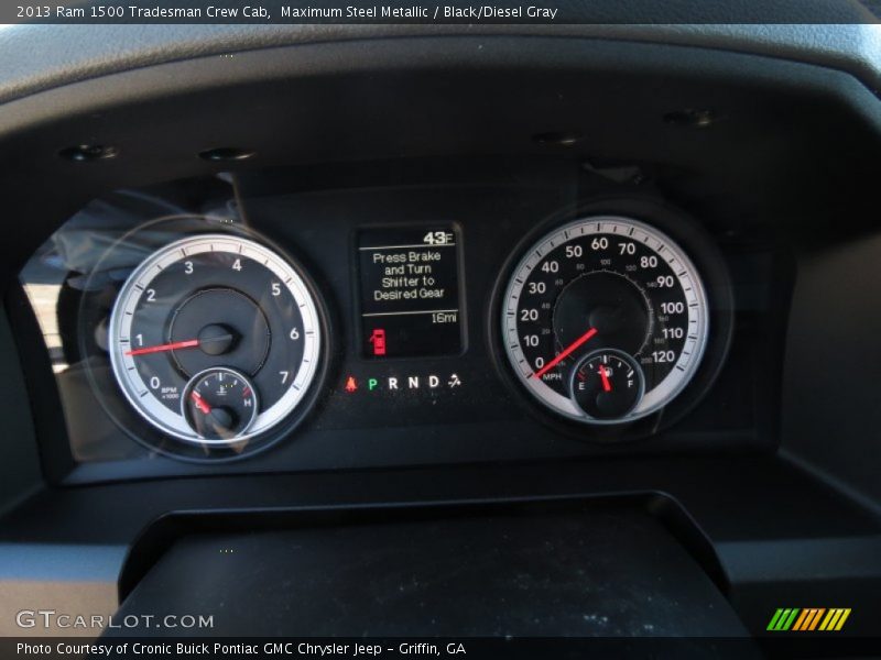 Maximum Steel Metallic / Black/Diesel Gray 2013 Ram 1500 Tradesman Crew Cab