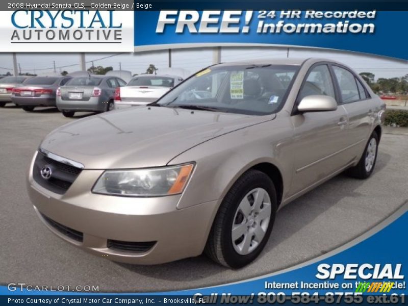 Golden Beige / Beige 2008 Hyundai Sonata GLS
