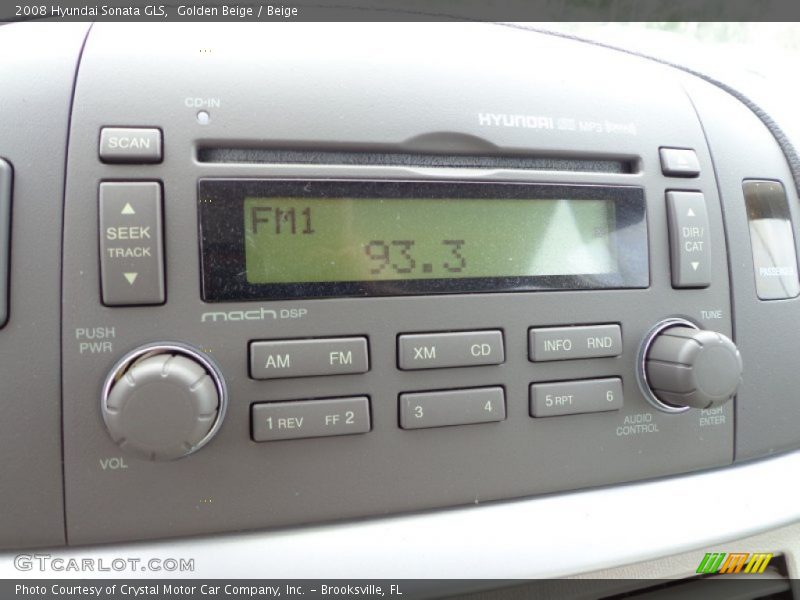 Audio System of 2008 Sonata GLS