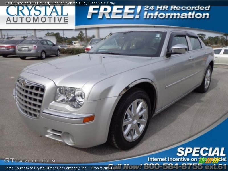Bright Silver Metallic / Dark Slate Gray 2008 Chrysler 300 Limited