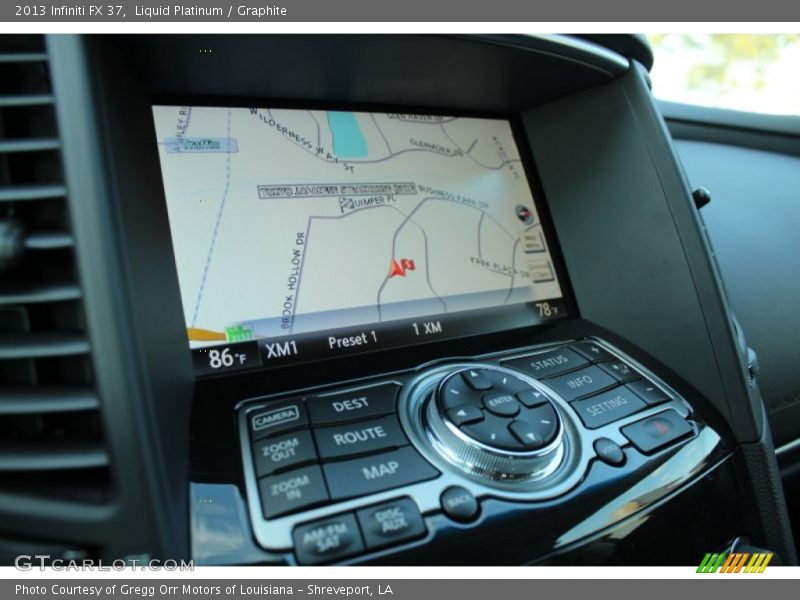 Navigation of 2013 FX 37