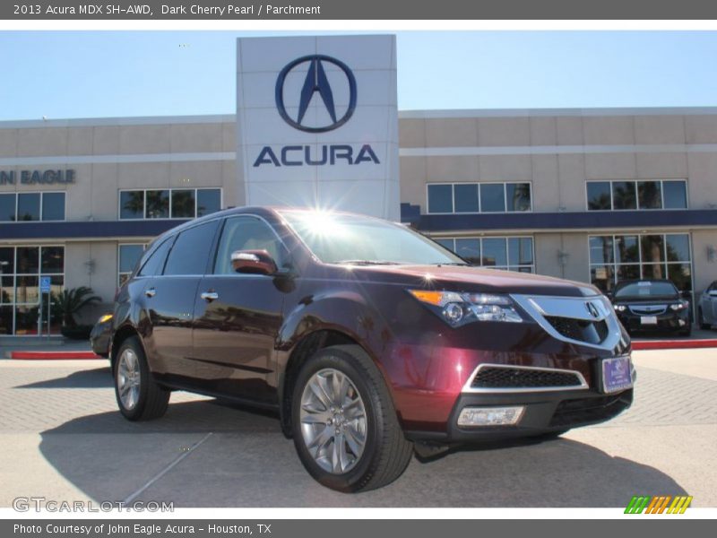 Dark Cherry Pearl / Parchment 2013 Acura MDX SH-AWD