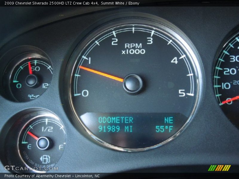 Summit White / Ebony 2009 Chevrolet Silverado 2500HD LTZ Crew Cab 4x4