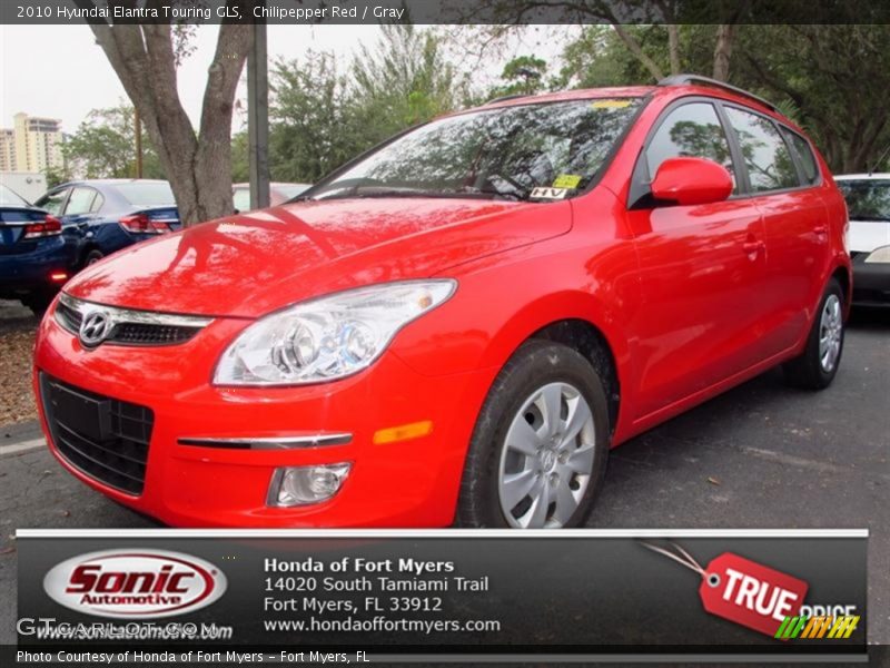 Chilipepper Red / Gray 2010 Hyundai Elantra Touring GLS