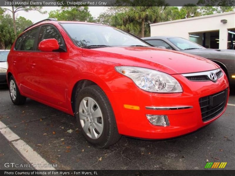 Chilipepper Red / Gray 2010 Hyundai Elantra Touring GLS