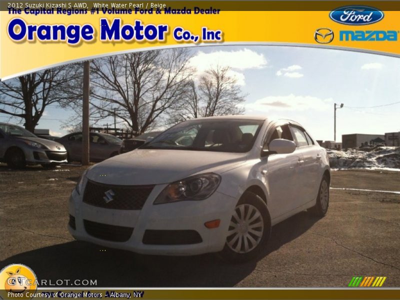 White Water Pearl / Beige 2012 Suzuki Kizashi S AWD