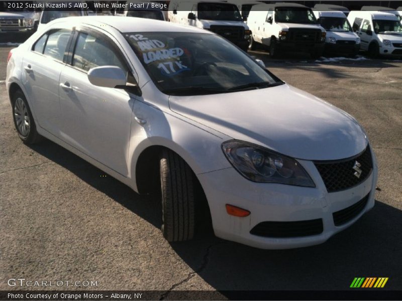 White Water Pearl / Beige 2012 Suzuki Kizashi S AWD