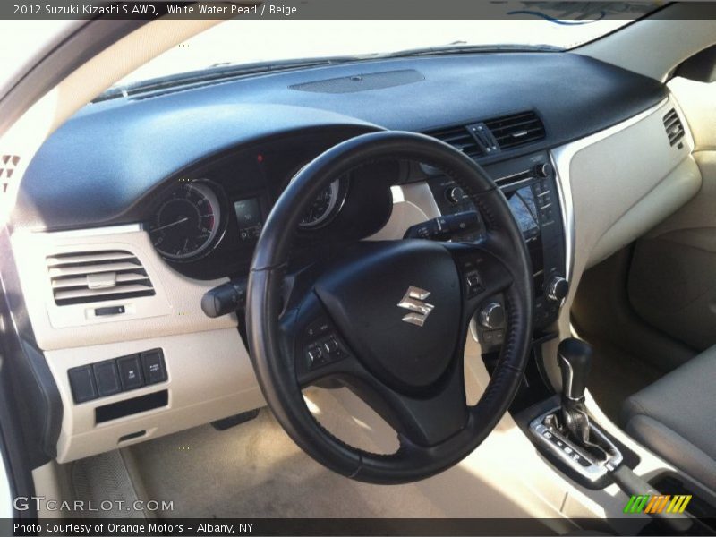 White Water Pearl / Beige 2012 Suzuki Kizashi S AWD