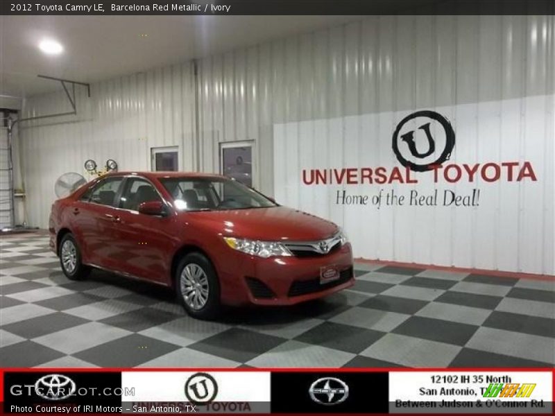 Barcelona Red Metallic / Ivory 2012 Toyota Camry LE