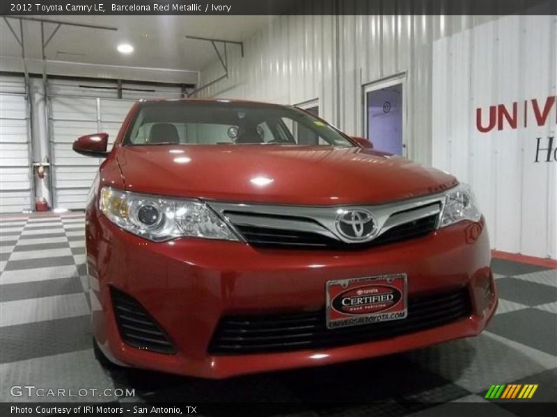Barcelona Red Metallic / Ivory 2012 Toyota Camry LE