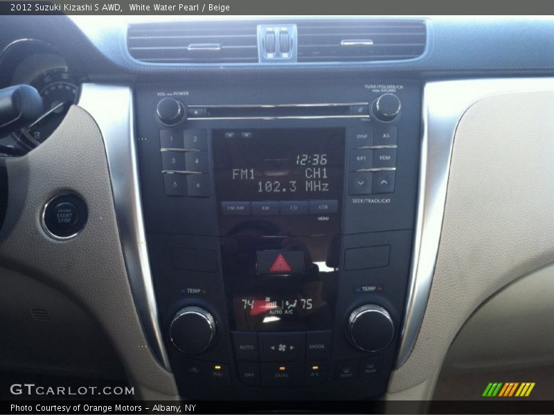 White Water Pearl / Beige 2012 Suzuki Kizashi S AWD