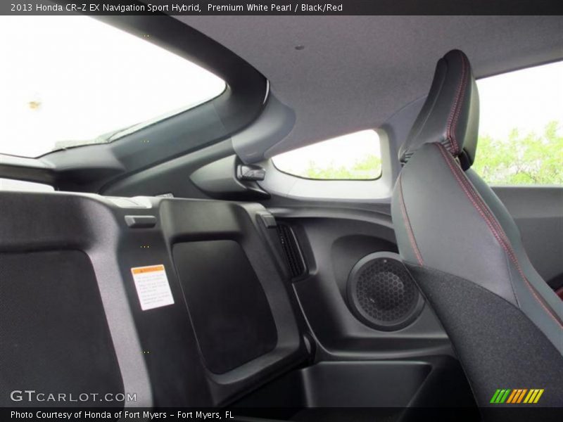 Premium White Pearl / Black/Red 2013 Honda CR-Z EX Navigation Sport Hybrid