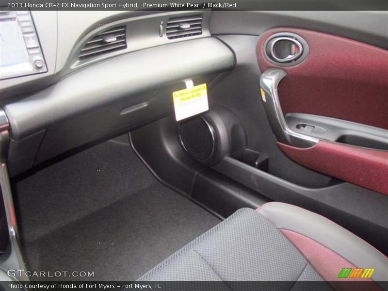 Premium White Pearl / Black/Red 2013 Honda CR-Z EX Navigation Sport Hybrid