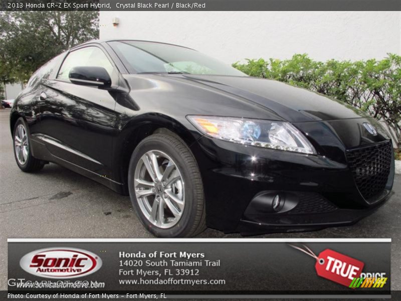 Crystal Black Pearl / Black/Red 2013 Honda CR-Z EX Sport Hybrid