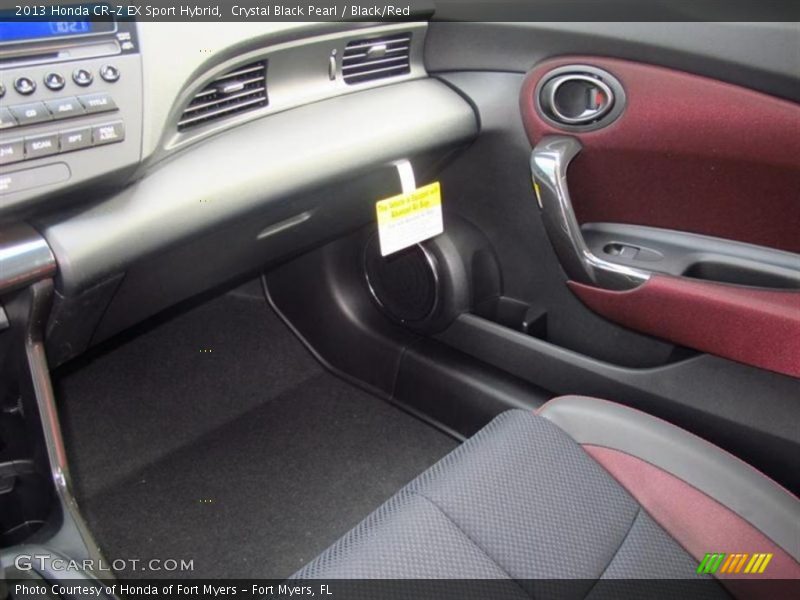 Crystal Black Pearl / Black/Red 2013 Honda CR-Z EX Sport Hybrid