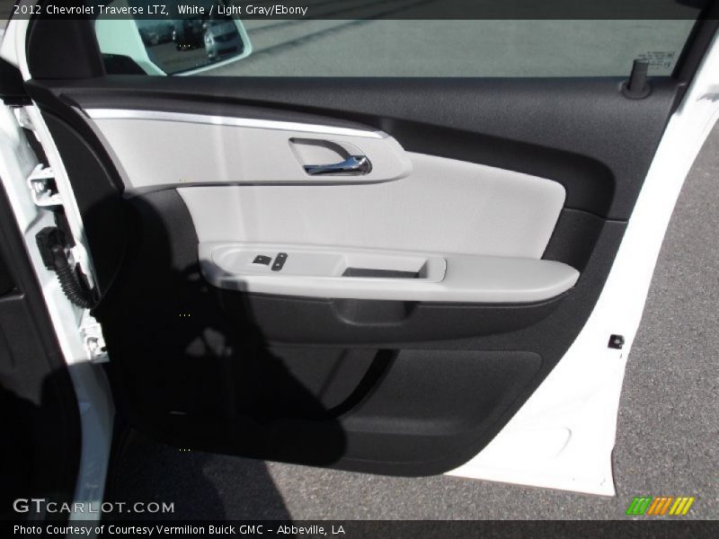 White / Light Gray/Ebony 2012 Chevrolet Traverse LTZ