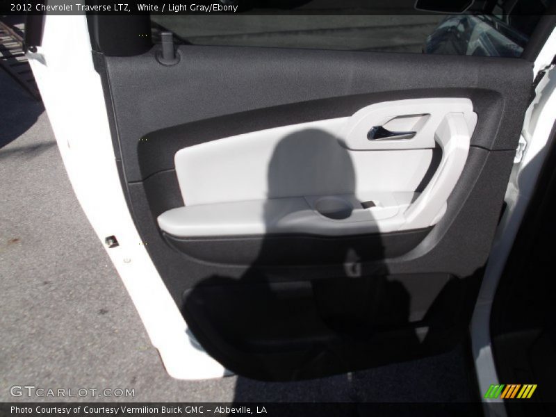 White / Light Gray/Ebony 2012 Chevrolet Traverse LTZ