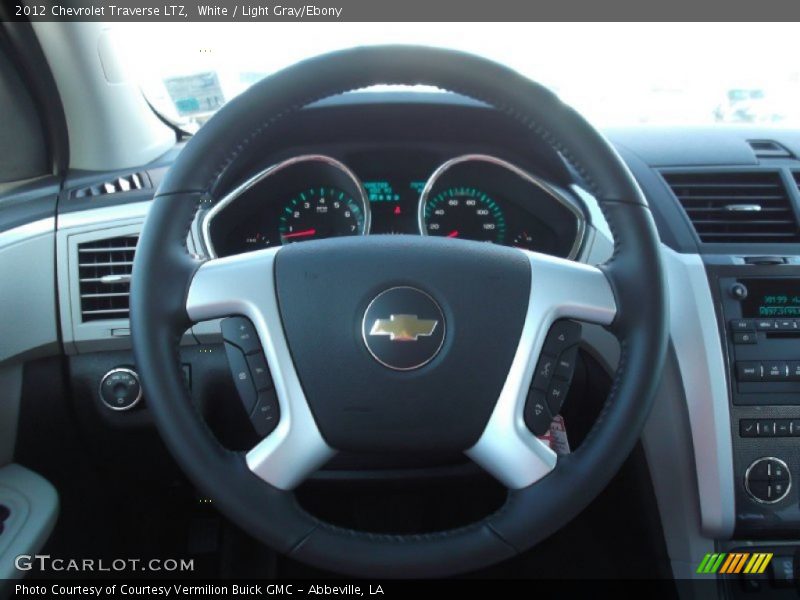 White / Light Gray/Ebony 2012 Chevrolet Traverse LTZ
