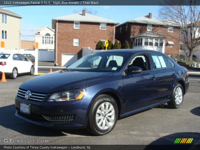 Night Blue Metallic / Titan Black 2012 Volkswagen Passat 2.5L S
