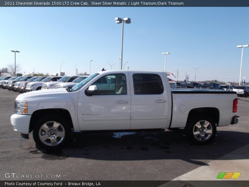 Sheer Silver Metallic / Light Titanium/Dark Titanium 2011 Chevrolet Silverado 1500 LTZ Crew Cab