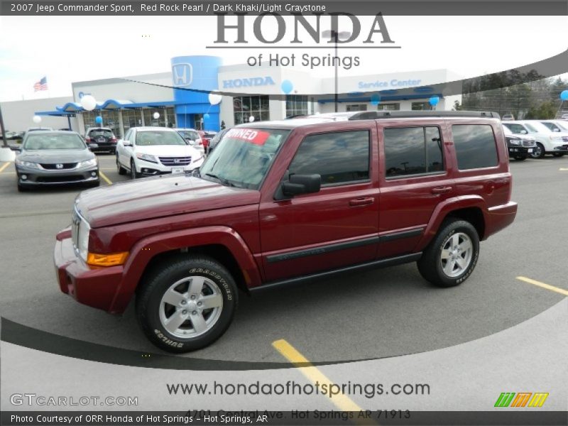 Red Rock Pearl / Dark Khaki/Light Graystone 2007 Jeep Commander Sport