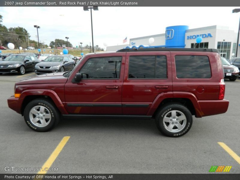 Red Rock Pearl / Dark Khaki/Light Graystone 2007 Jeep Commander Sport