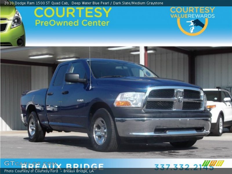 Deep Water Blue Pearl / Dark Slate/Medium Graystone 2010 Dodge Ram 1500 ST Quad Cab