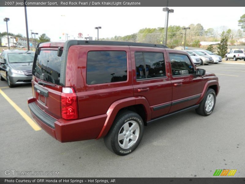 Red Rock Pearl / Dark Khaki/Light Graystone 2007 Jeep Commander Sport