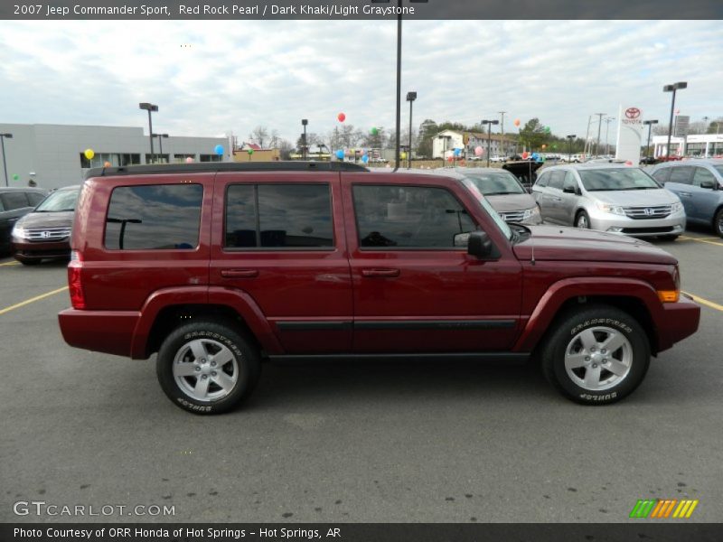 Red Rock Pearl / Dark Khaki/Light Graystone 2007 Jeep Commander Sport