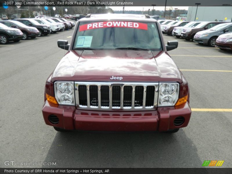 Red Rock Pearl / Dark Khaki/Light Graystone 2007 Jeep Commander Sport