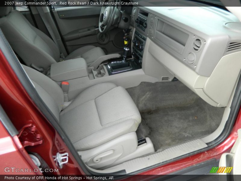 Red Rock Pearl / Dark Khaki/Light Graystone 2007 Jeep Commander Sport