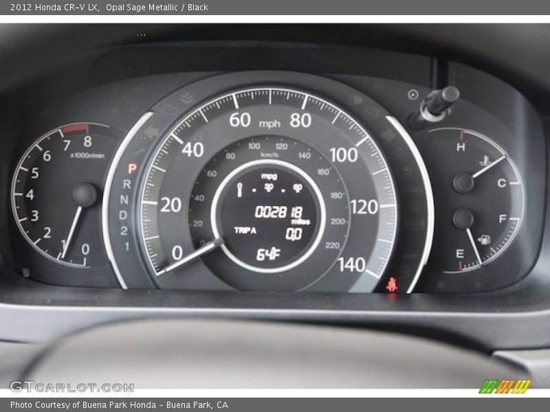 Opal Sage Metallic / Black 2012 Honda CR-V LX
